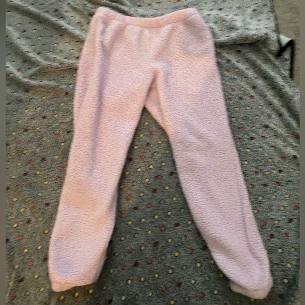 Pink fleece pants